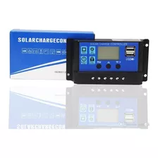 Controlador De Carga Solar 30a Lcd Usb Regulador Automatico*