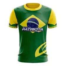 Camisa Do Brasil Para Adulto Casual Protork Patriota Verde