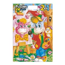 Puzzle Bifaz 24 Piezas Grandes 2 En 1 Abecedario Nupro