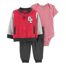 Casaco Inverno Bebê Menino Carters 3 Peças Agasalho Fleece