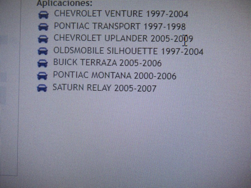 Espejo Derecho Chevrolet Venture 1997-2004. Foto 5