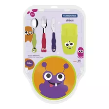 Kit Refeição Infantil Tramontina Kids Lirous Colorido 5 Pçs