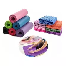 Yoga Mat Colchoneta 183x61x10mm + Toalla Yoga Pro
