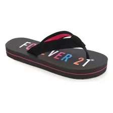 Sandalia Para Playa Forever 21 Ligera Para Mujer Negro