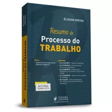 Resumo De Processo Do Trabalho 1ª Edição (2018)