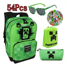 54 Piezas/set Mochila Minecraft, Estuche Para Lápices, Lentes