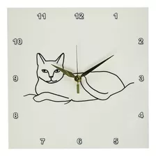 Gato Llc Por El Contorno Dibujo Del Arte Por El Reloj ...