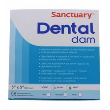Goma Dique Sanctuary Dental Dam 5x5 Pack X52 Odontología