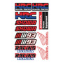Honda Racing Sport Kit De Stickers Con Resina Planilla Rh08