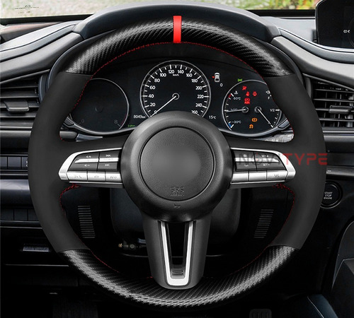 Funda Cubre Volante Mazda 3 Cx30 2019-2024 Suade Y Carbono  Foto 2