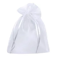 40 Saquinhos De Organza 21 X 34 Cm Branco Lembrancinhas