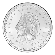 1/2 Onza De Plata Troy Calendario Azteca - Cuauhtémoc Ley 99