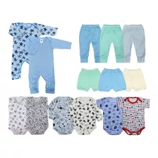 Kit 14 Peças Roupa De Bebê Enxoval Maternidade - Meninos