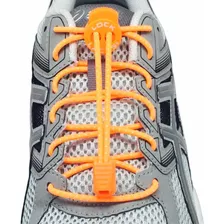 Cadarço Elástico Laranja Lock Laces - Transforme Seu Calçado