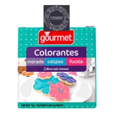 Colorantes Liquido Gourmet Pack 75cc Morado/calipso/fucsia