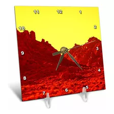 Dc 28324 1 Reloj De Escritorio De Martian Plains, 6 X 6 PuLG