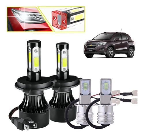 Bombillas De Luz Antiniebla Led H3 Para Chevrolet 6500k 80w