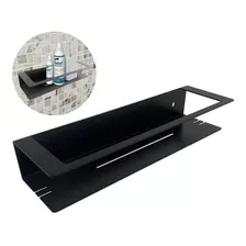 Organizador C Baranda Ducha 30cm Acero Inoxidable Negro Baño