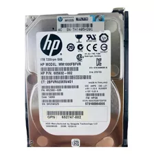 Hd Hp 1tb 7.2k Sas 6g 653954-001 605832-002 652749-b21 Cor Prateado