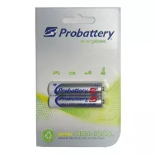 Pila Aaa Probattery X 2u Pilas Recargables Bateria 1000 Mah