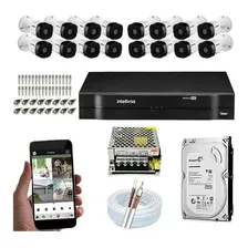 Kit Intelbras 16 Câmeras Vhc 1120b E Dvr 16ch Mhdx Hd 2tb