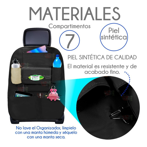 Organizador De Asiento Trasero Ajustable Para Automovil Foto 6