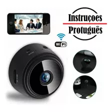 Mini Câmeras Segurança Espiã W-ifi Hd 1080 Filme Foto Áudio Cor Preto