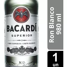 Bacardi Ron Carta Blanca Pt 40° Botella X 980 Ml