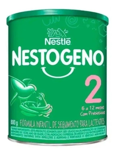 Fórmula Infantil Em Pó 6 A 12 Meses Nestogeno 2 Sem Glúten Lata 800g Nestlé