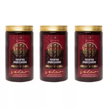 3 Creme Parafina Bronzeadora Chocolate Amêndoa Duotrato 850g