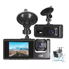 Cámara Para Automóvil Hd 1080p Dashcamera 3 En 1 Con Audio