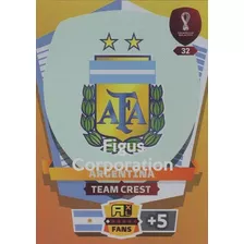 Carta Adrenalyn Qatar 2022 Panini- Escudo Argentina Original