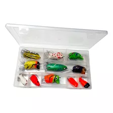 Kit Señuelos + Caja Pesca Antienganche Tararira Superficie 