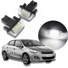 Par De Luz Placa Led Lanterna Citroen C4 Lounge Iluminação