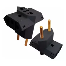 Kit 5 Plug Adaptador Tomada Novo Preto Benjamin T 10/20a