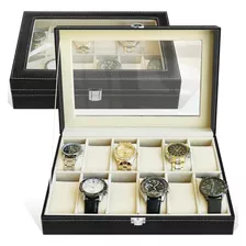 Caja Organizador Armario Joyas Relojes 12 Rejillas Calidad