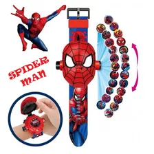 Reloj Proyector 24 Imagenes Spiderman **hombre Araña**