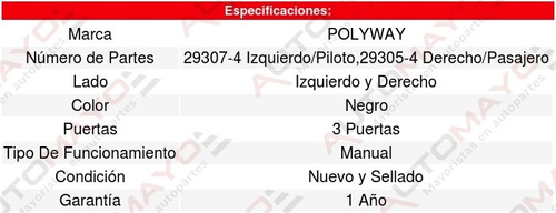 Kit 2 Espejos (de Calidad) Gmc Savana 2002 Polyway Foto 3