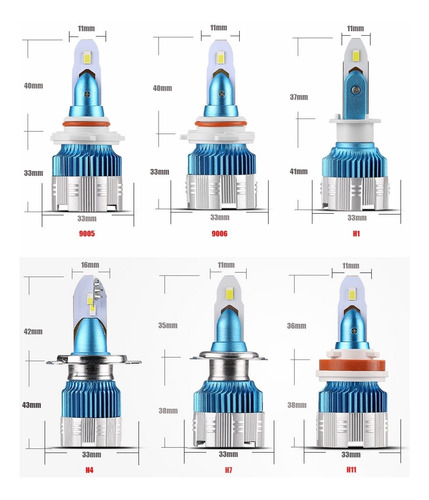 Kit De Faros Led Auto 16000lm 120w Para Volkswagen Csp Chips Foto 9