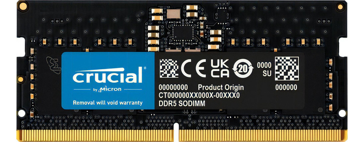 CRUCIAL DDR5 8GB 4800MHZ SODIMM NEGRO