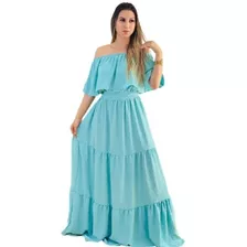 Vestido Longo Ciganinha. Moda Feminina E Evangélica.