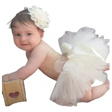 Saia Tule Bailarina Ensaio Fotográfico Mesversário Newborn