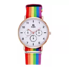 Reloj Pride Lgbt Orgullo Arcoíris Con Pulsera Gay De Regalo.