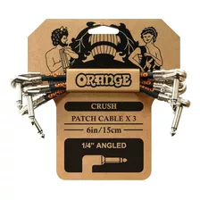 Cable Patch Pedal Orange Pack De 3u +envio+ Rcoker Music 