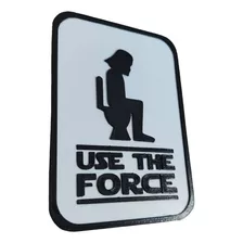 Placa Decorativa Para Banheiro Darth Vader - Star Wars