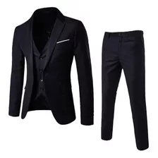 Mens Suit Slim 3 Peças Suit Blazer Festa De Casamento De Neg