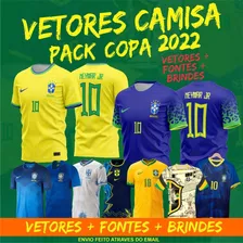 Template Futebol Brasil Catar 2022-23 Arte Copa Mais Brinde