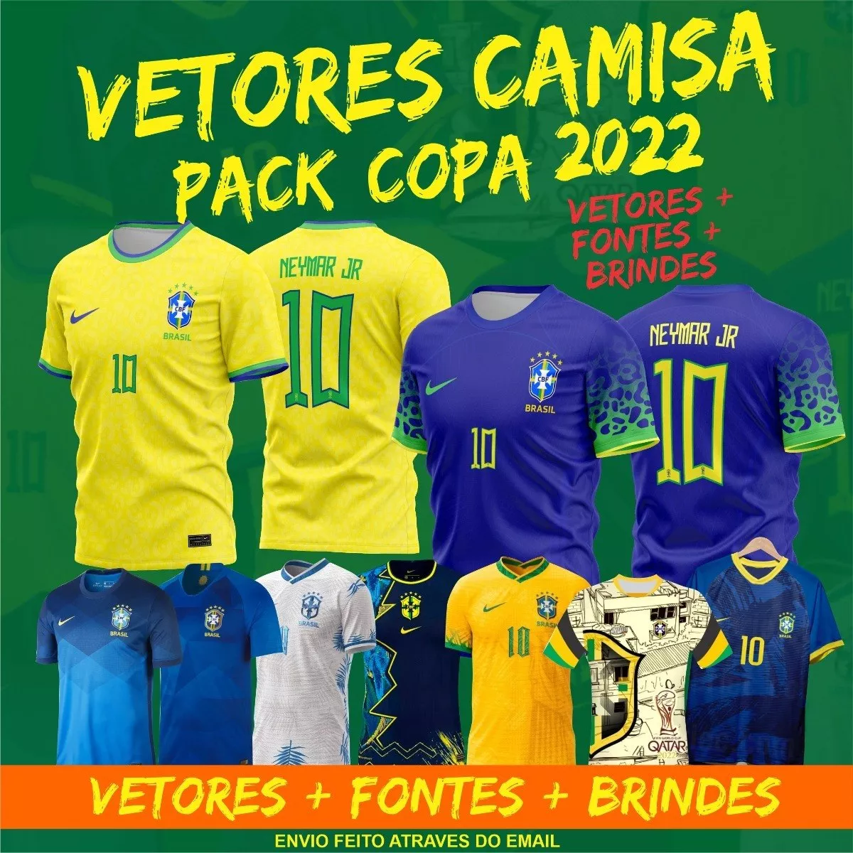 Artes Template Vetor Cdr Camisa Brasil 2022 23 Fontes