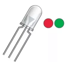 10 X Led Rojo Y Verde 5mm Bicolor Difuso Catodo Comun