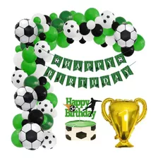 Set De Globos Y Adornos Para Cumpleaños ***futbol Soccer***